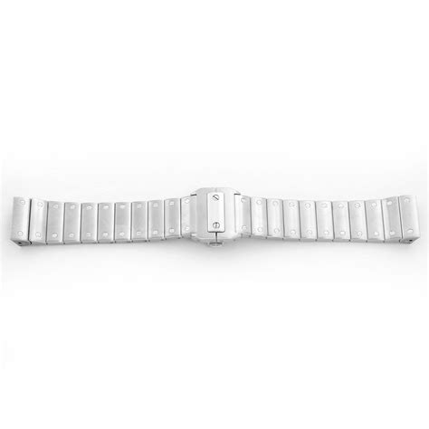 cartier santos 100 stainless steel bracelet|cartier santos size guide.